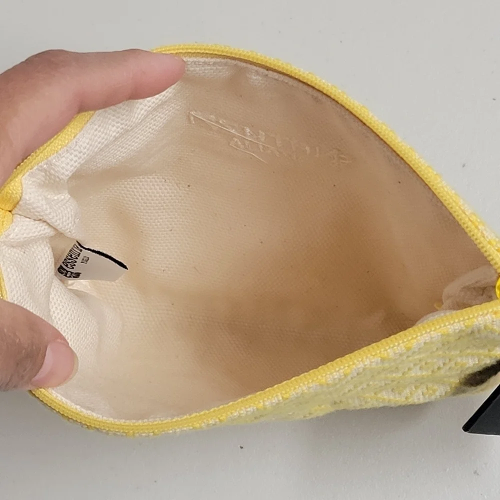 Essentia Plugia X NATUZZI ITALIA NWT Embroidered Cosmetic Bag.